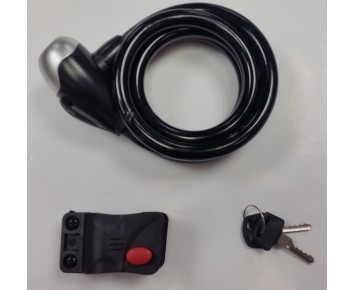Bicycle bike Lock protective covering 10mm x 1800 2 Keys